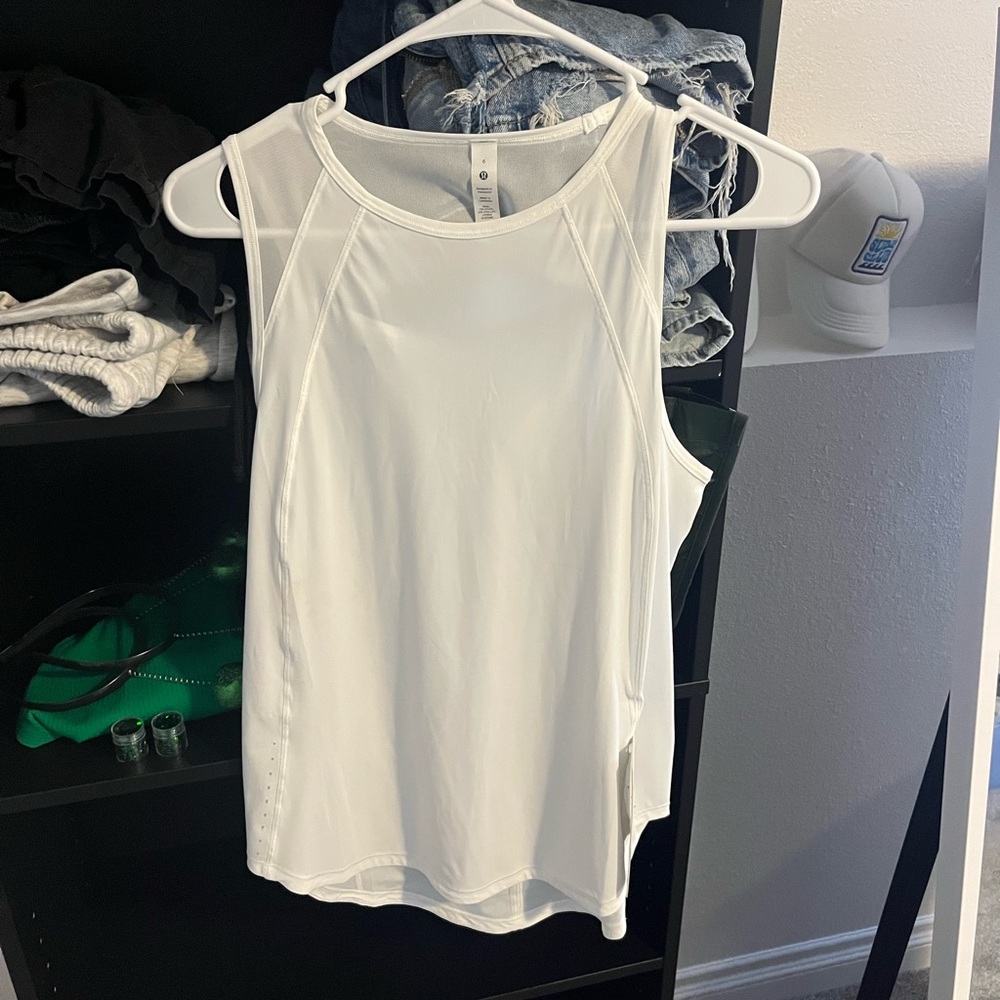 Lululemon Athletica White Tank Top